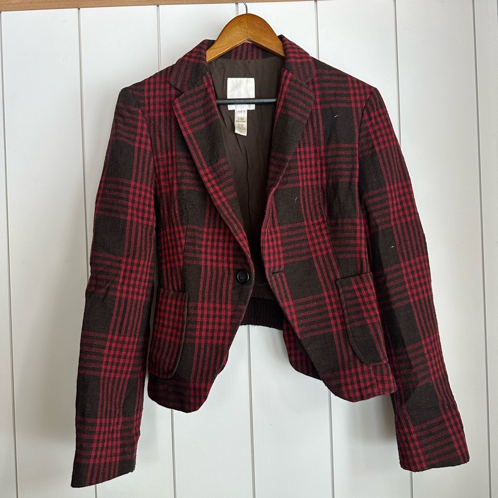 ⚡️Diesel Plaid Print Cropped Bomber Jacket⚡️